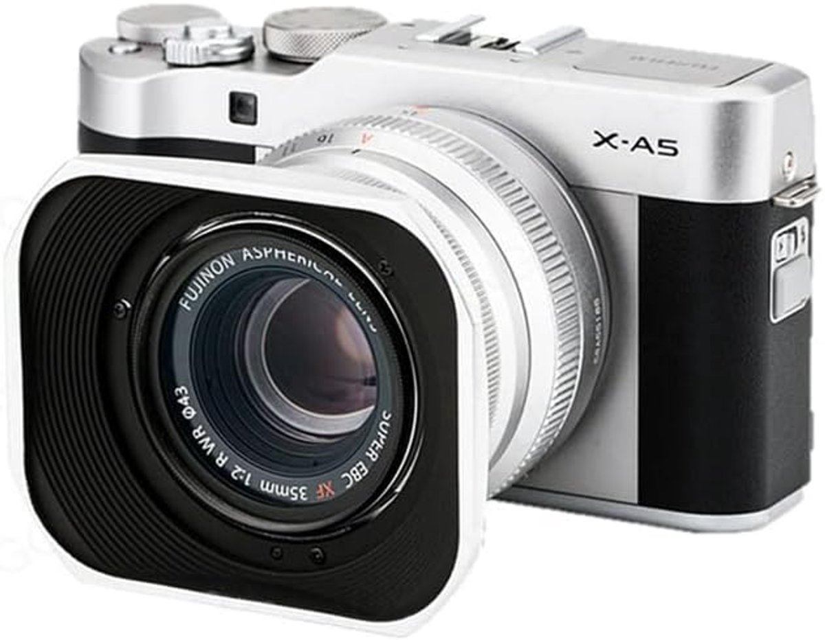 Lenskap voor Fuji Fujinon 35mm/23mm - Vierkant - Zilver - Bescherming tegen zonlicht - ShopVlot
