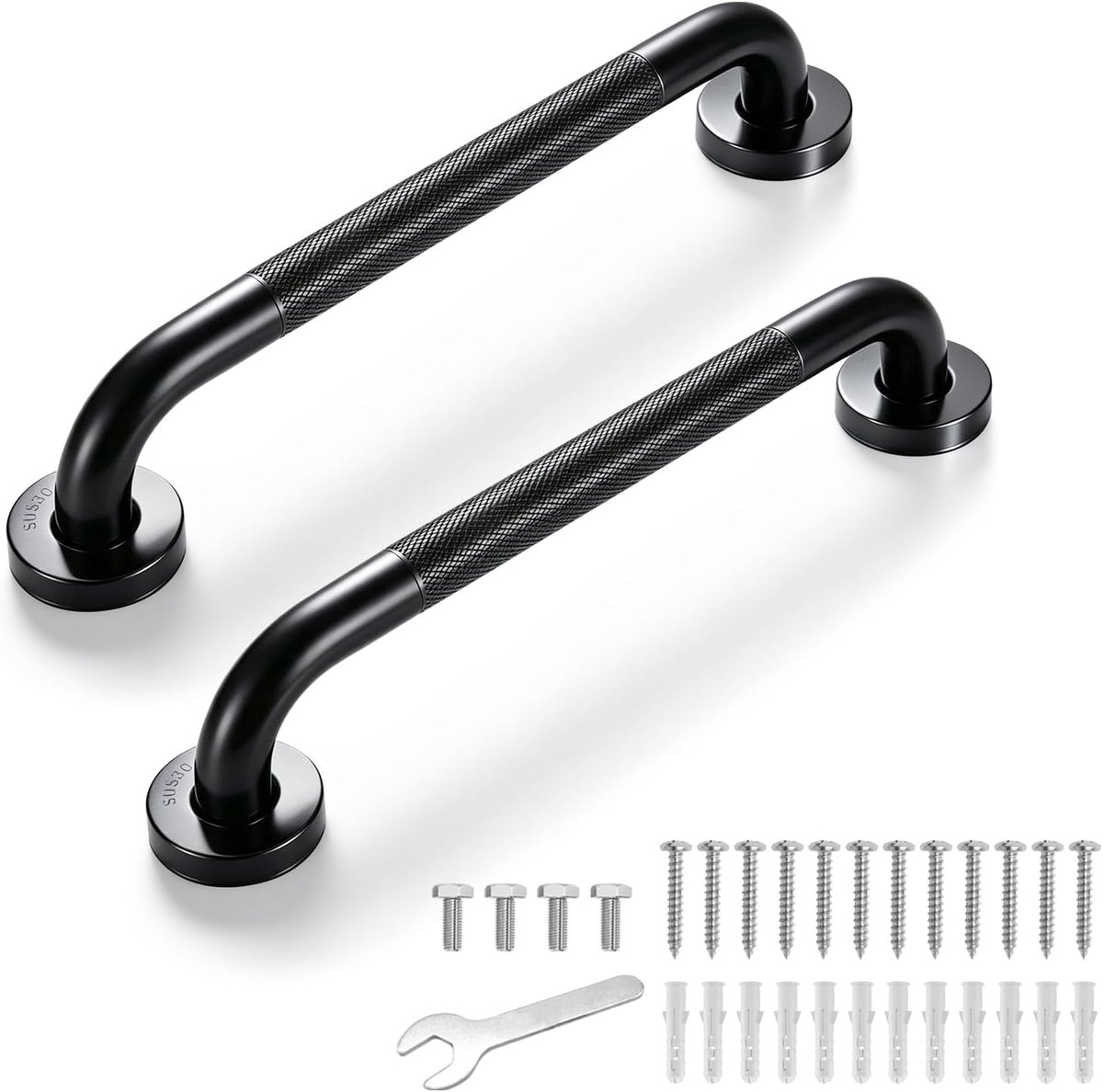 Handgrepen voor senioren, 30 cm, antislip handgreep, douchegroep, roestvrijstalen douchebadgreep, wandmontage - ShopVlot
