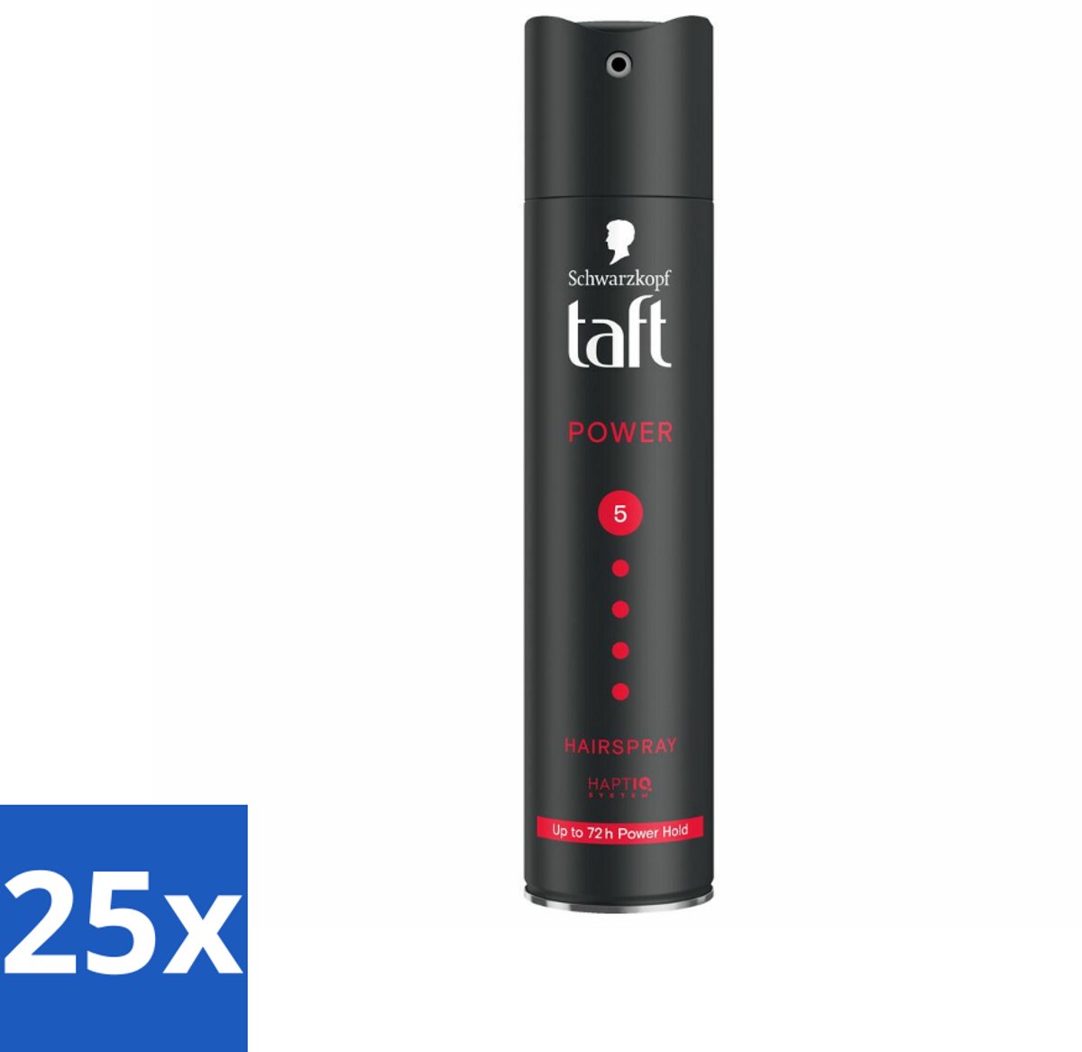 25 x Taft - Power 5 - Haarspray - Sterke fixatie - 250 ml - 72u Fixatie - Haarspray - Haartype - Haartype Bescherming - Haartype Versterking