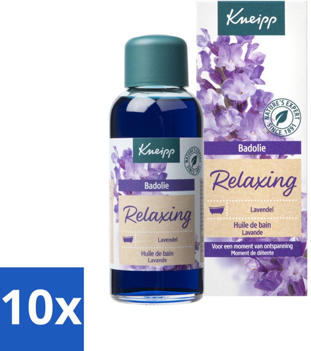 10 x Kneipp - Badolie - Lavendel - Ontspannende geur - 100 ml - Voordeelverpakking - 10 stuks