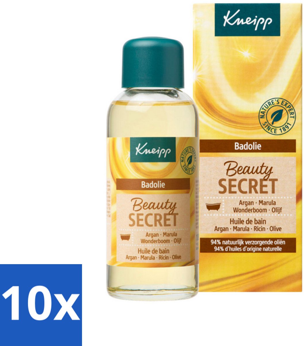 10 x Kneipp - Badolie - Beauty Secret - Voor alle huidtypen - 100 ml - Voordeelverpakking - 10 stuks