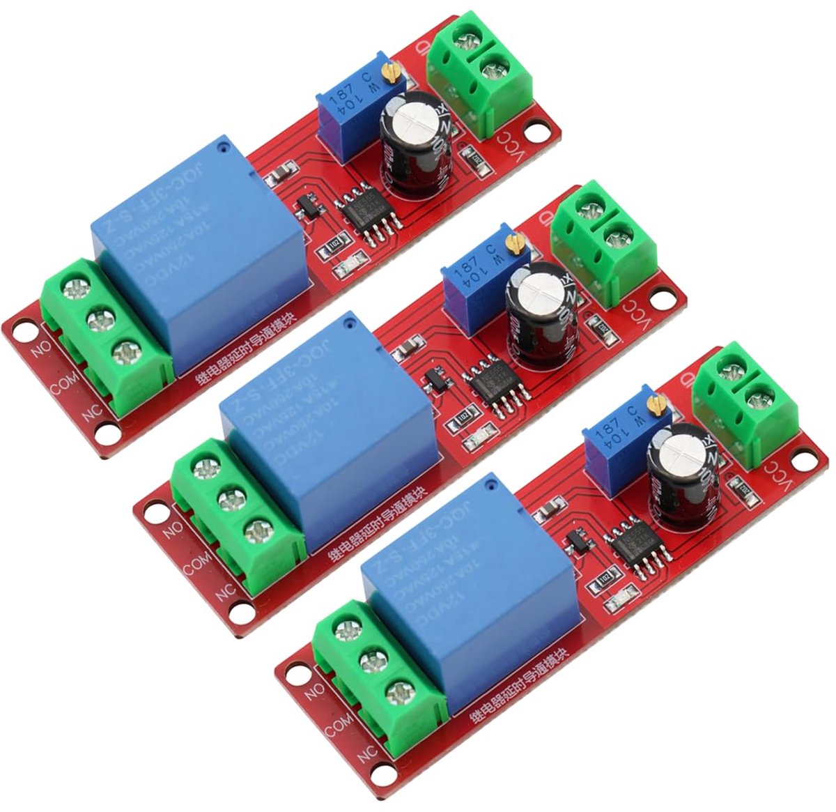 NE555 Delay Switch Module DC 12V Relay Delay On/Off Switch Adjustable from 0 to 10 Seconds for Arduino for Electric - ShopVlot