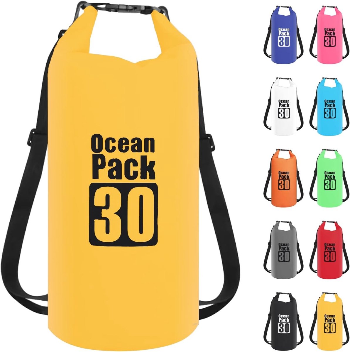 Sauna tas doorzichtig - Droge Zak - Geel - 30L - Waterdichte Outdoor Tas voor Watersport en Avontuur