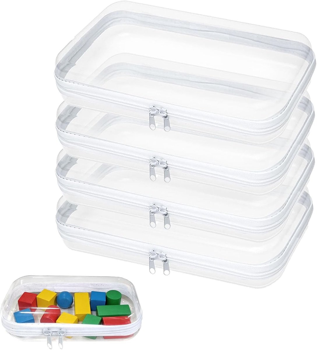 Sauna tas doorzichtig - Transparante harde opbergdoos - 20 x 10 x 5,5 cm - PET materiaal - Voor reizen en organisatie