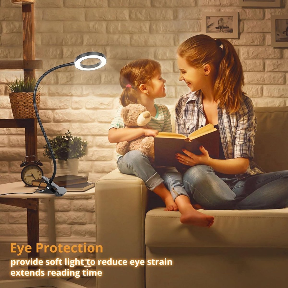 Casalora Bureaulamp LED Dimbaar – LED leeslamp – Met Klem – Opladende USB – 3 Kleurmodi – 40 cm – Zilver thumbnail 6