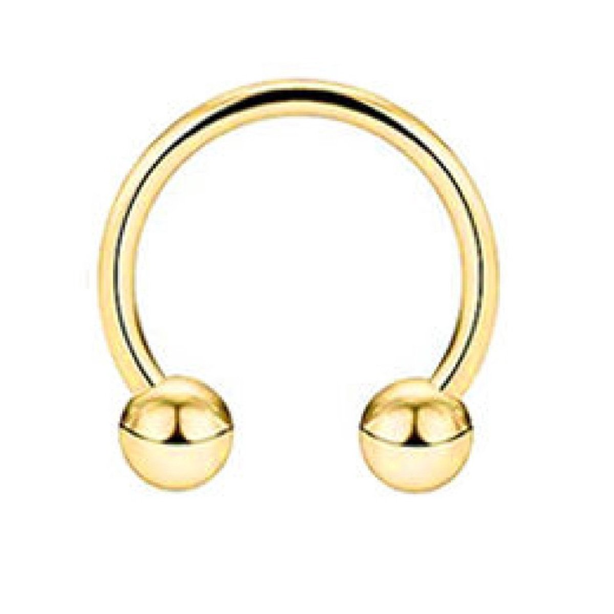 Piercing - Goudkleurig - Septum | Barbell | Balletjes