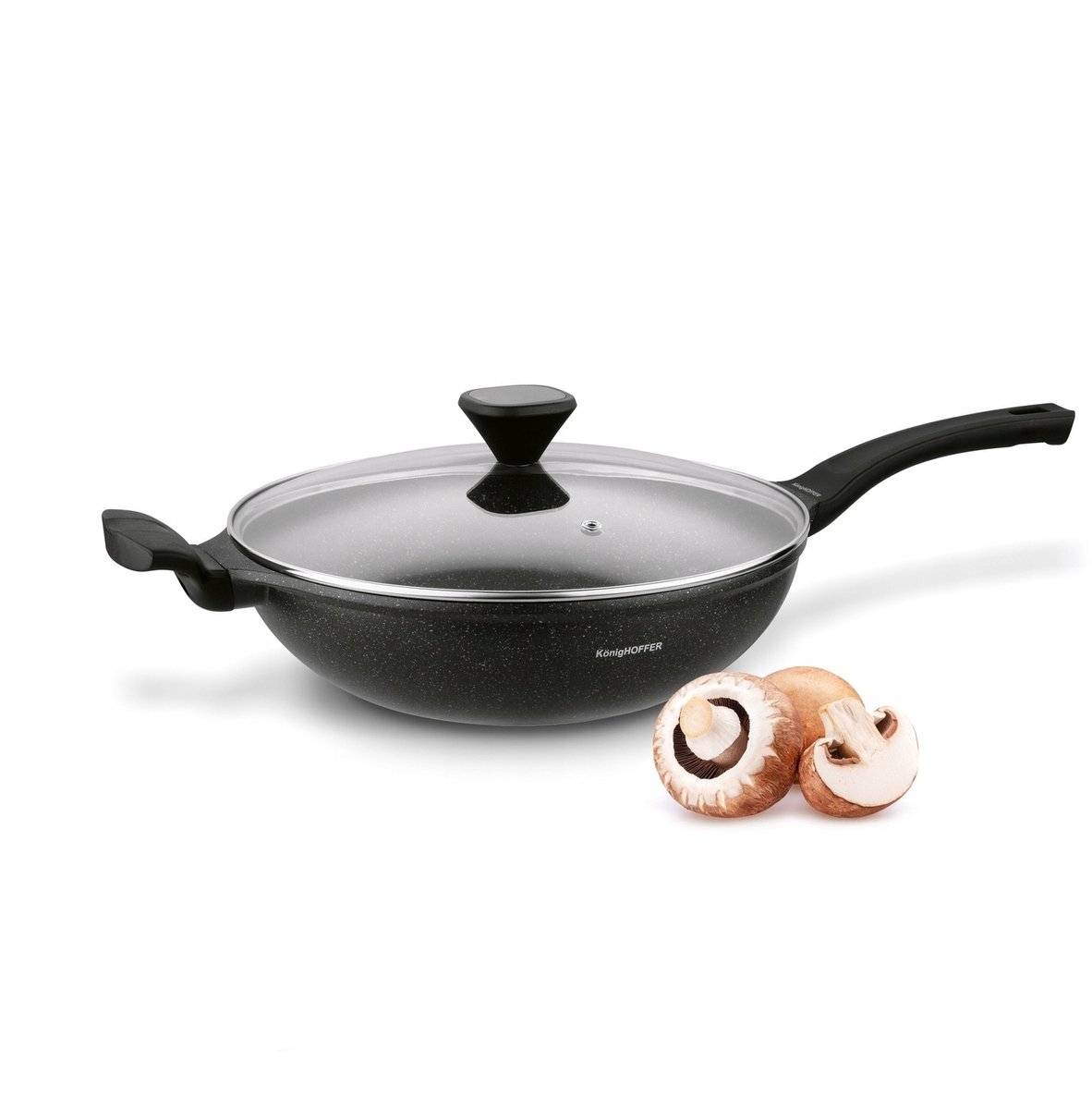 Diepe Wok Pan met Deksel - 30cm - Non-stick - Geschikt voor Inductie