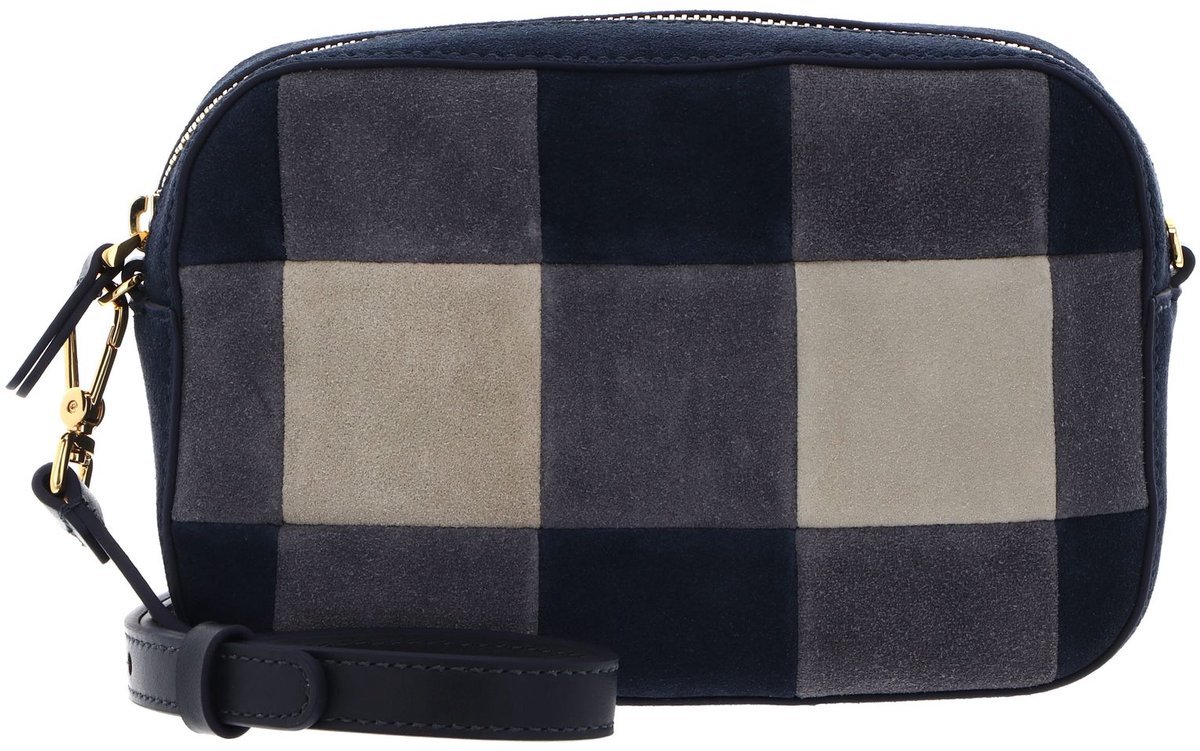 COCCINELLE Leren schoudertas Tebe Vichy Patch Mini Bag Mul. Stove / Midn. donkerblauw