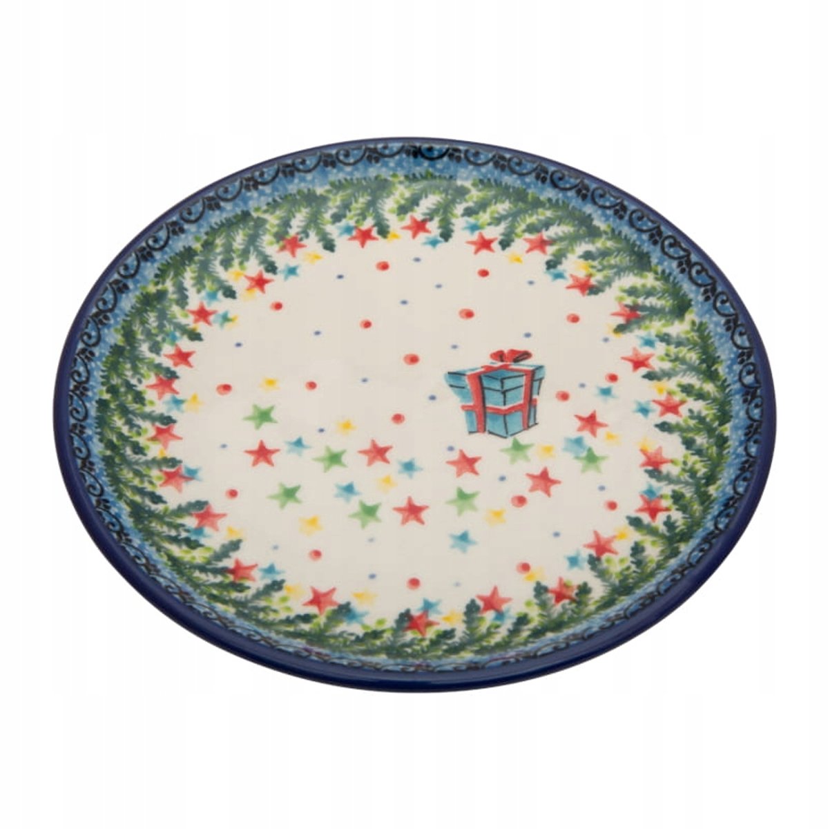 Bolesławiec Keramiek Dessertbord 16cm - Kerstdecoratie