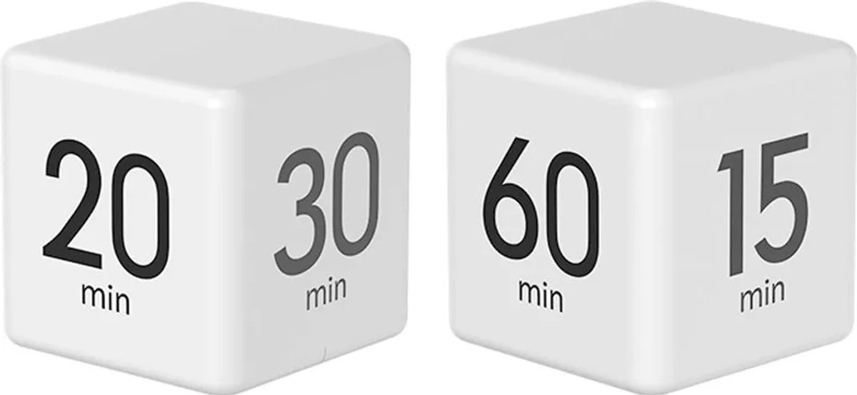Kubustimer, keukentimer, ADHD-timer Geschikt voor kinderen, efficiënte trainingstimer