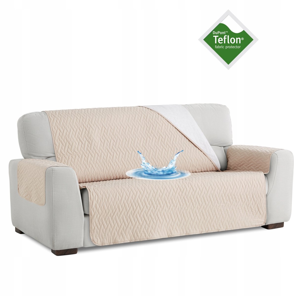 Waterdichte Sofahoes Beschermer Teflon Beige 200 cm