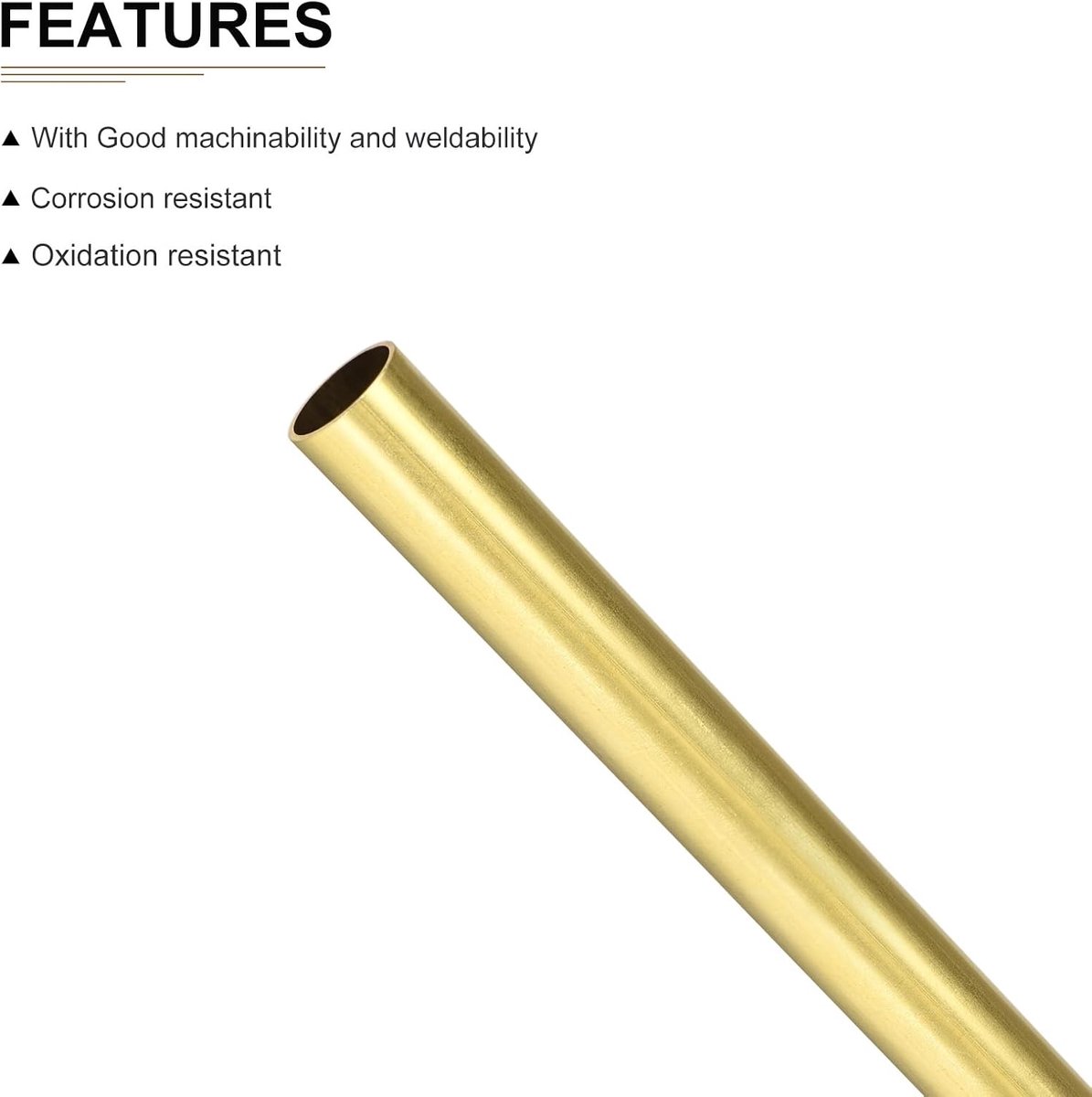 Messing buis 11mm x 0.2mm x 300mm - ronde metalen slangen - ideaal voor DIY en decoratieve frames - ShopVlot