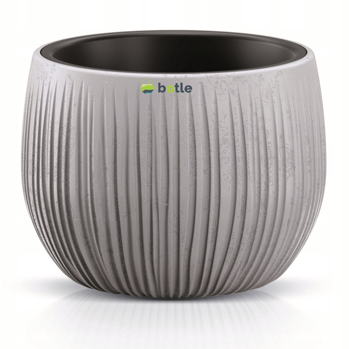 Betonnen Pot - Structuur - 15x11 cm - Rond - Inzetbak