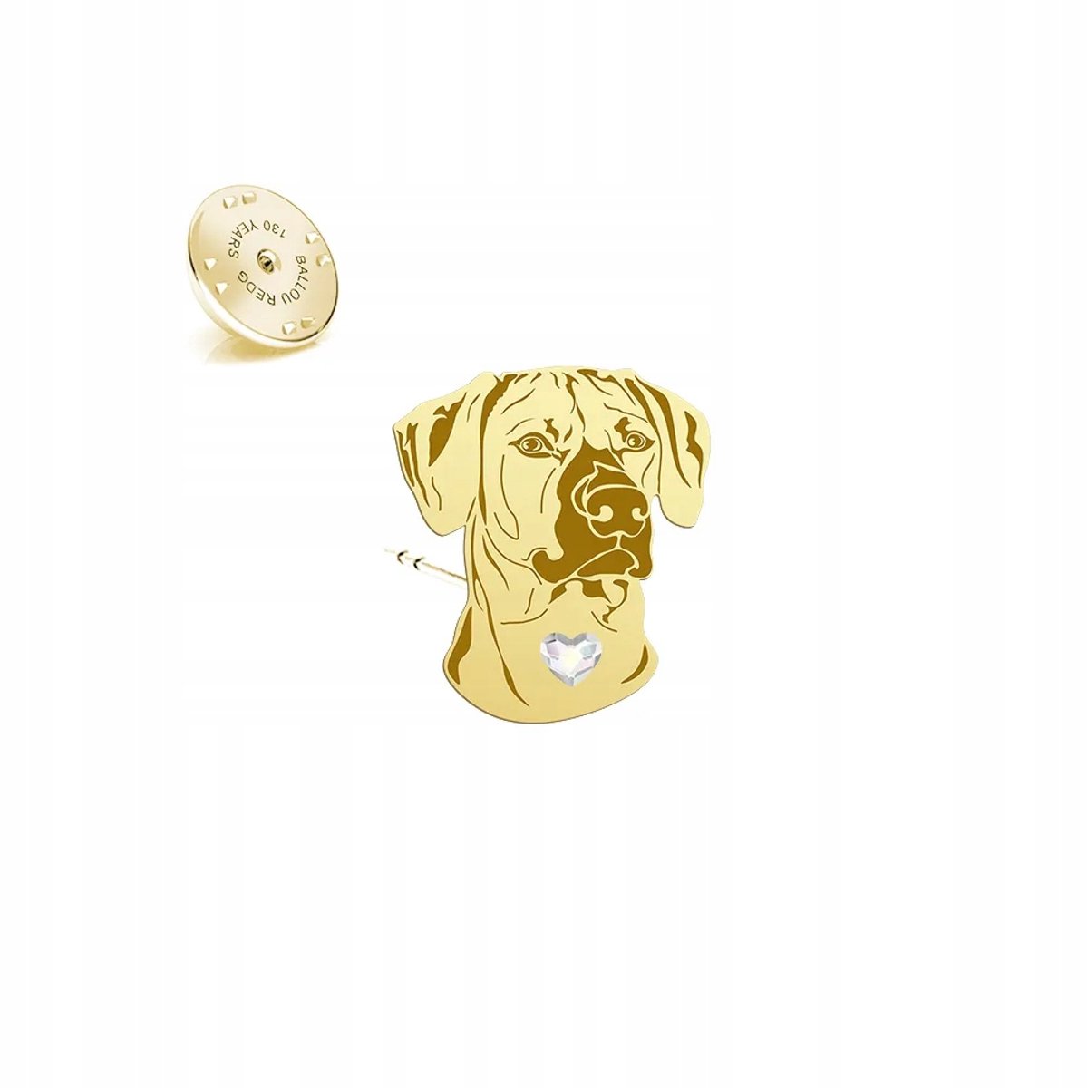 Gouden Broche Rhodesian Ridgeback - Zilver 925 Verguld