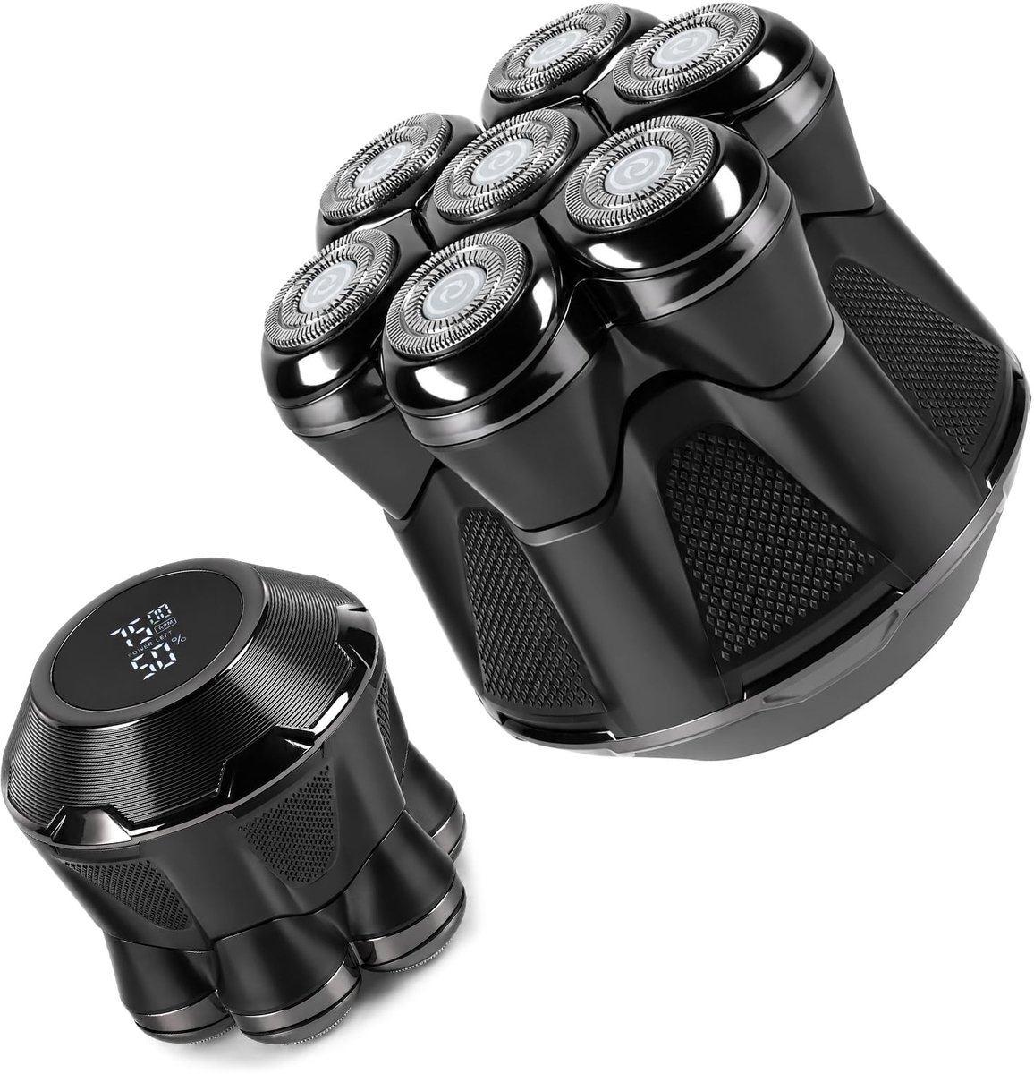 Kaal scheerapparaat heren IPX7 waterdicht - accu 120 minuten - scheerhoofden - perfect voor een gladde huid - ShopVlot