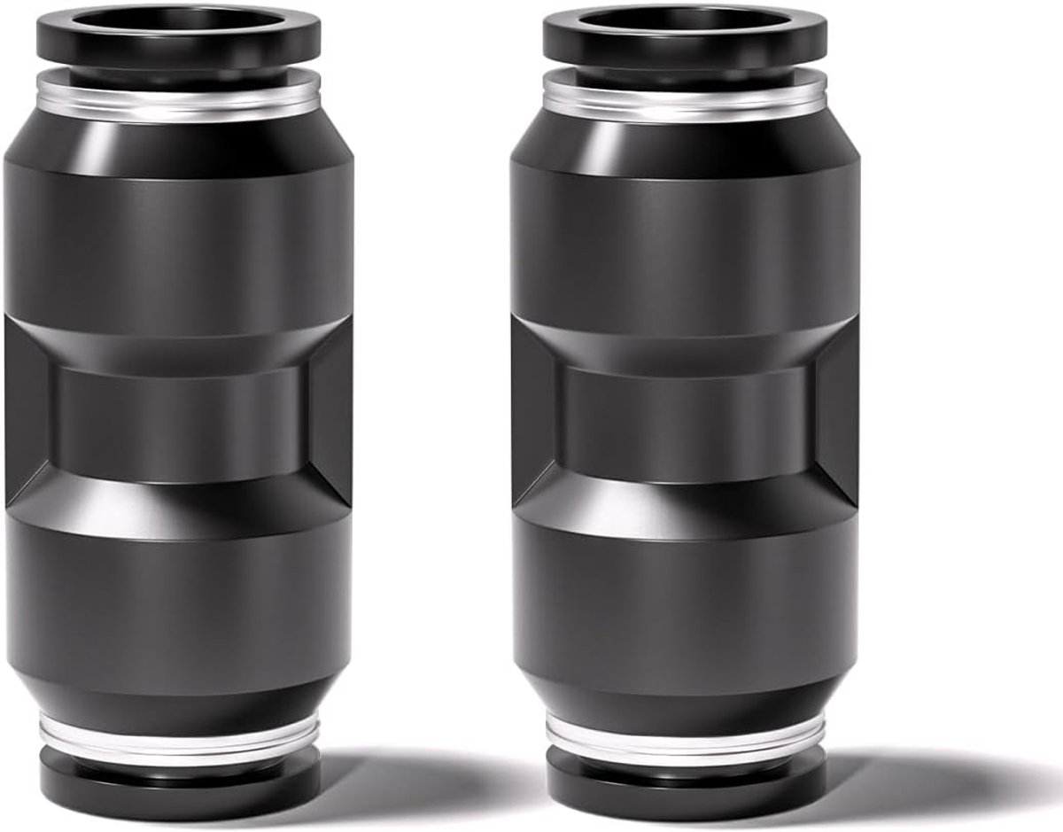 20pcs 6mm Black Straight Push to Connect Pneumatic Fitting Quick Disconnect Pneumatic Connectors - ShopVlot