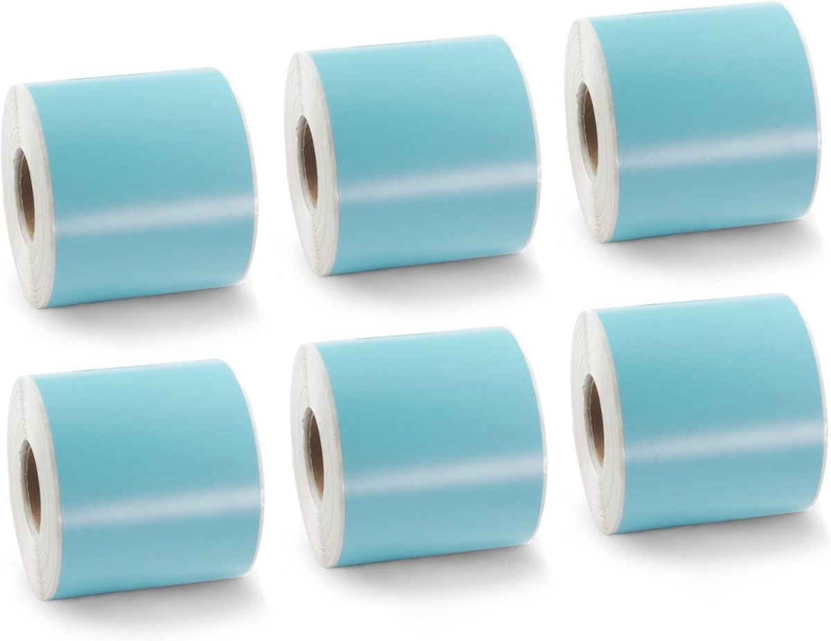 BETCKEY - 6 large rolls of blue multipurpose labels/large file spine labels, compatible with DYMO 99019(S0722480) - ShopVlot