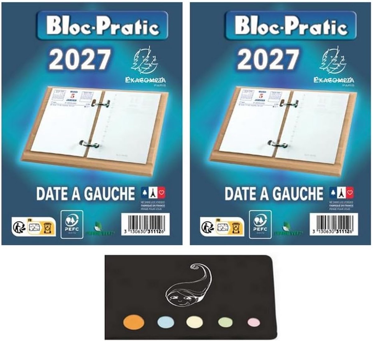 Set of two blocks 2023 dates links + 1 index flower glue (2 dates left) - ShopVlot