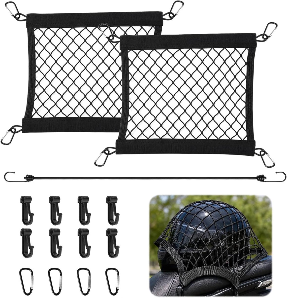 Bagagenet voor fiets - elastisch nylon - antislip - veilig vervoer - ShopVlot