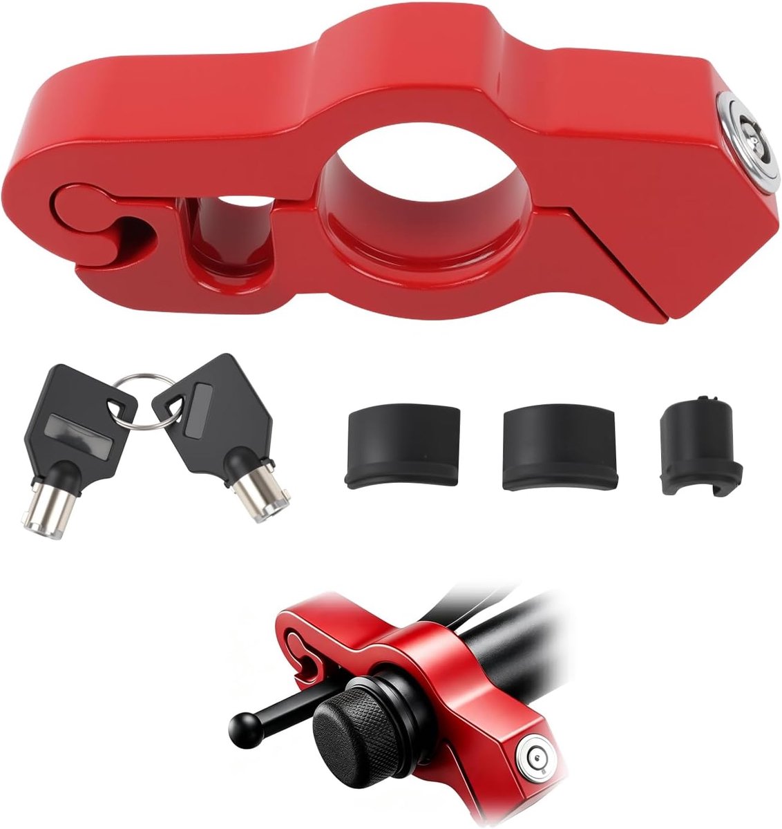 Motorslot universeel - aluminium - diefstalbeveiliging - veilig voor motoren en scooters - ShopVlot