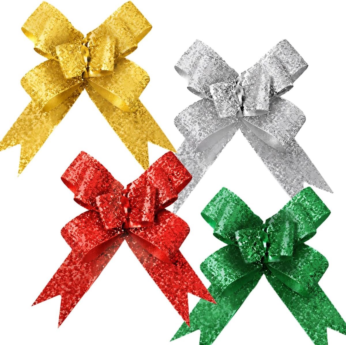 40x Cadeaulint Cadeauverpakking Decoratie Vlinderknoop Cadeaulint Kleurrijk voor Kerstmis en Verjaardag - ShopVlot