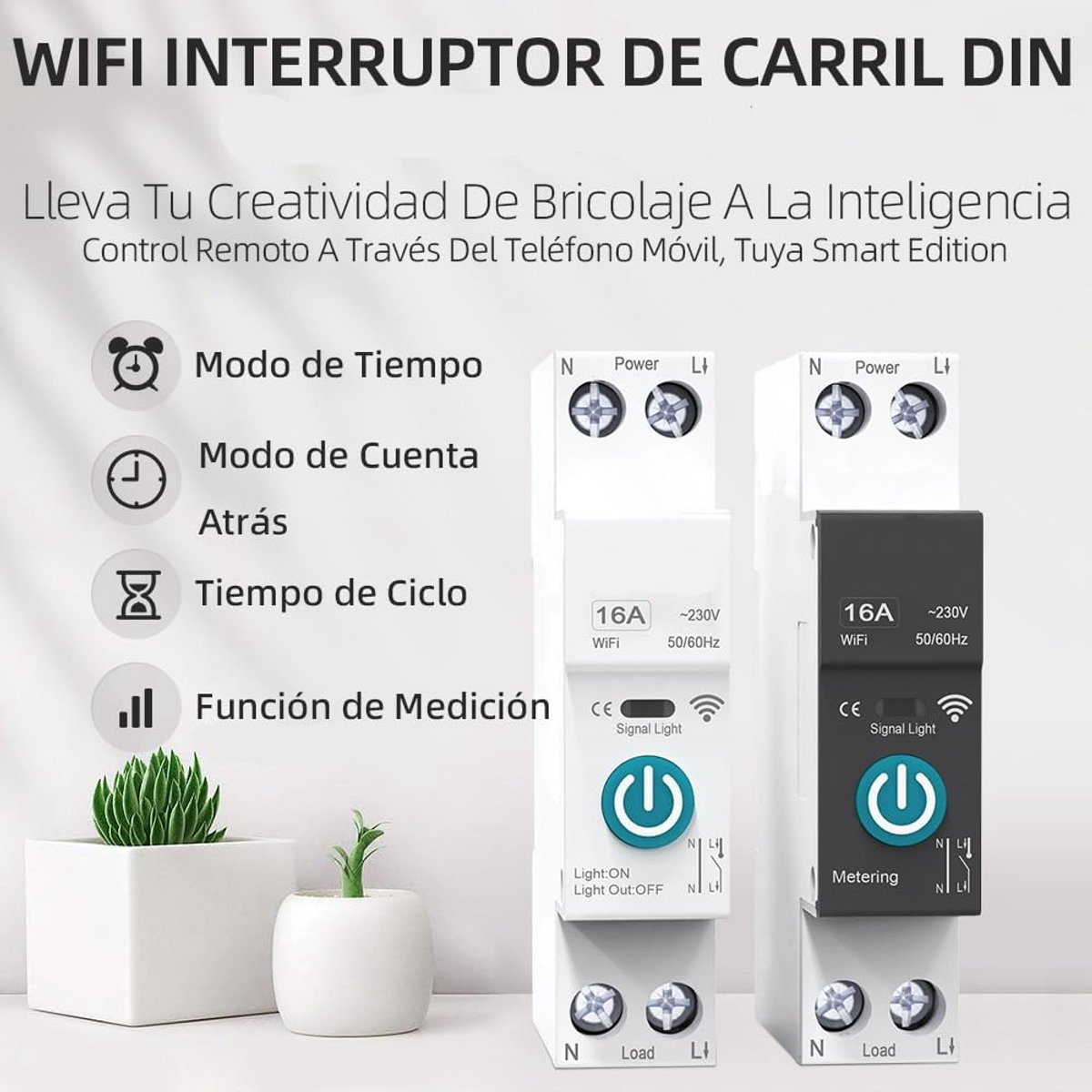 Din Rail Circuit Breaker Smart WIFI Switch Wireless Mobile Phone Remote Control 3 Timing Modes Home Appliance Function - ShopVlot
