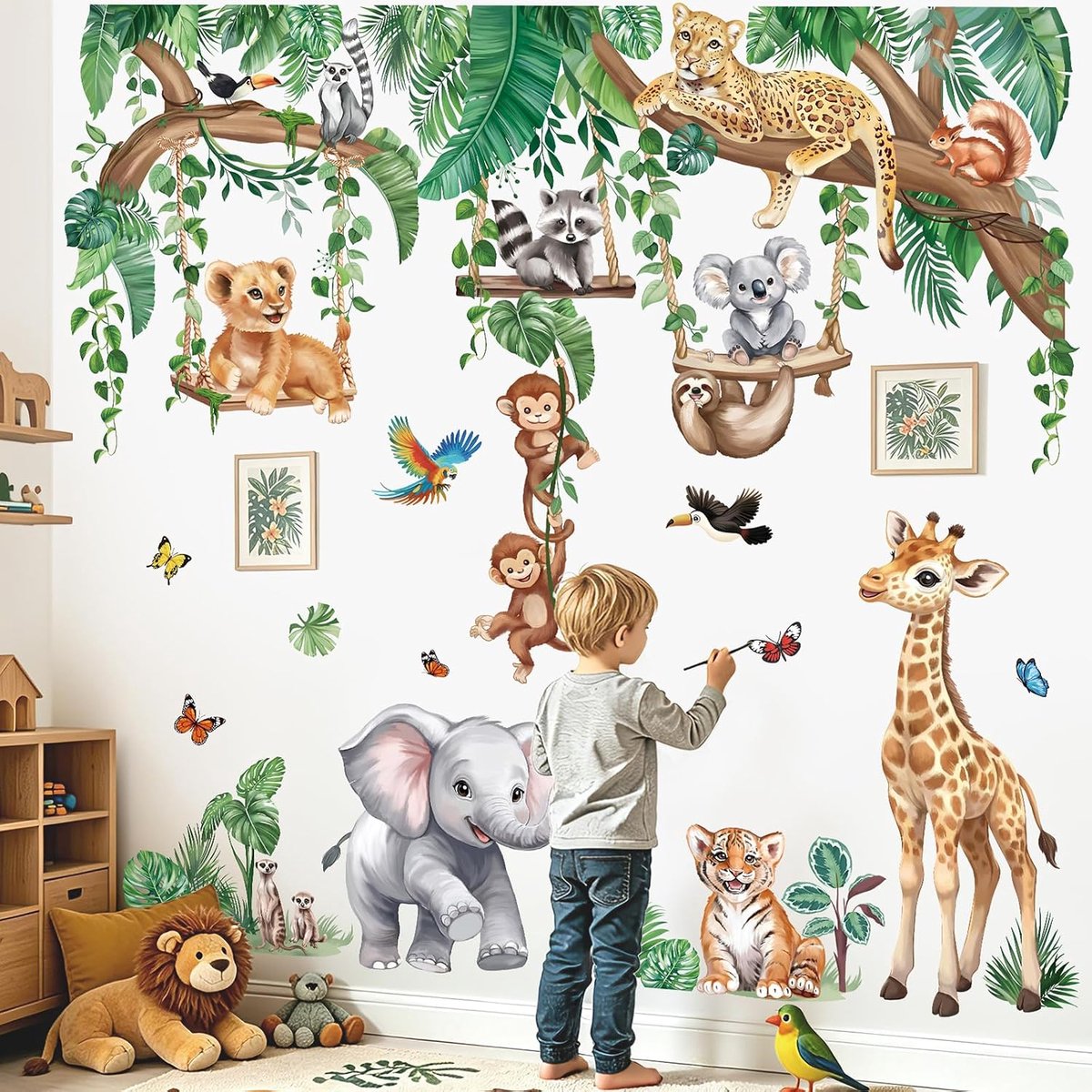 wondever Wall stickers, animals, jungle, tree, branch, wall stickers - ShopVlot