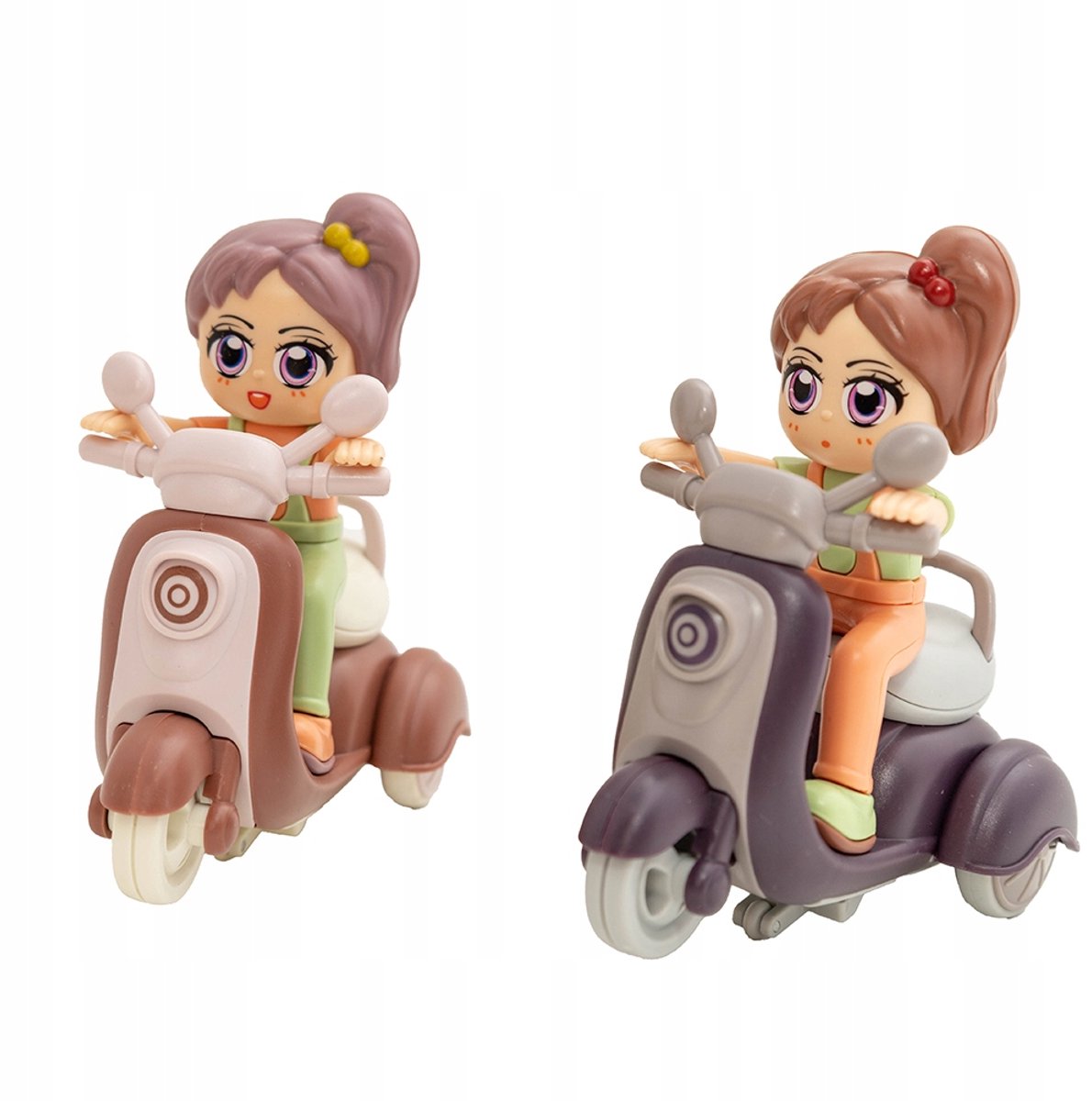 Loopauto Meisje op Scooter met Friktie Aandrijving
