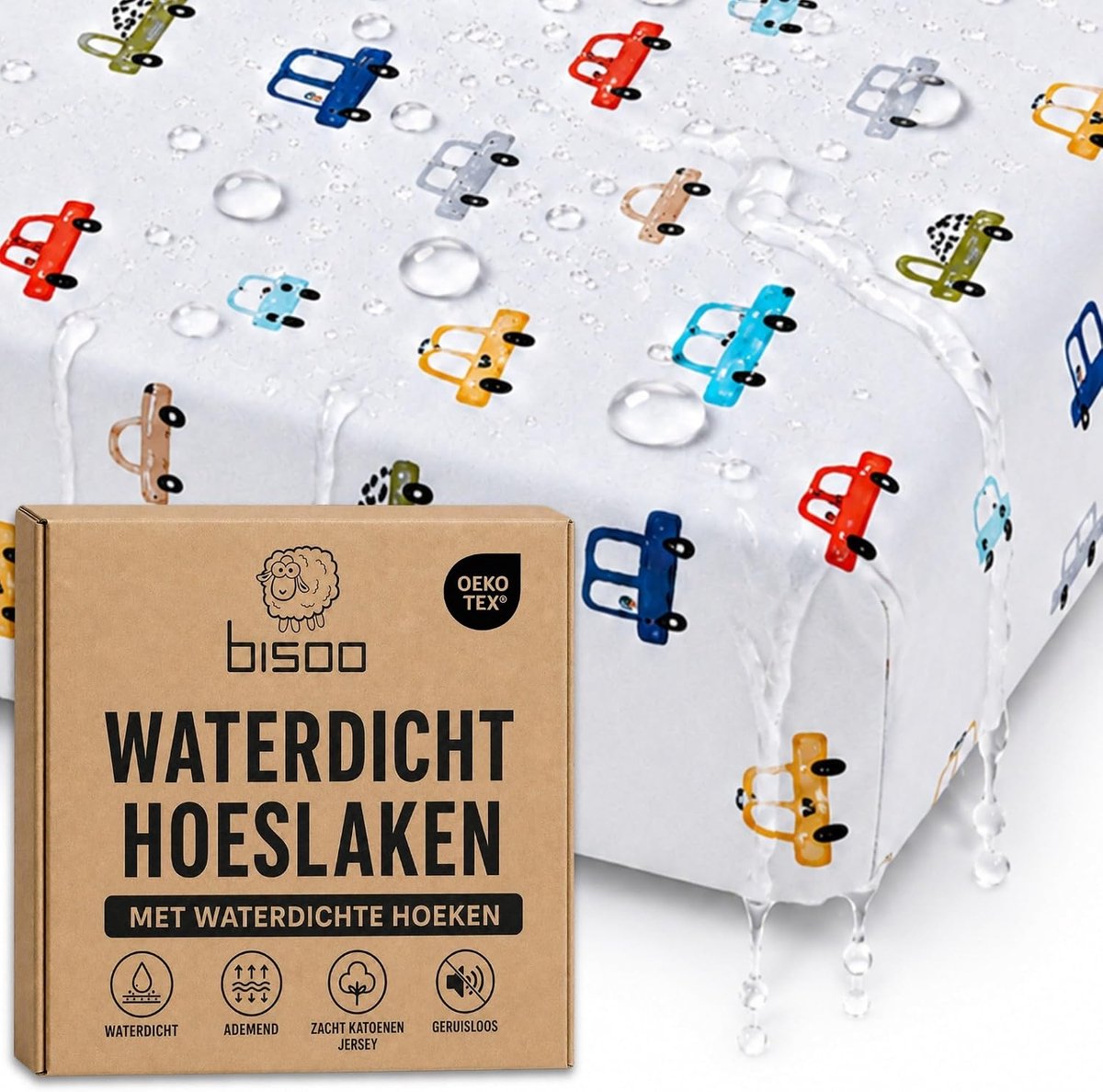 Bisoo The Magic Sheet 40x80cm - Fully Waterproof Fitted Sheet 2in1: Jersey Cotton Sheet & Mattress for Baby Stroller - ShopVlot