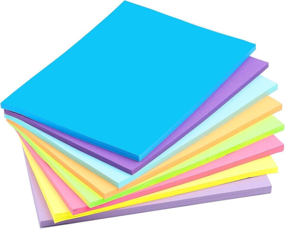 Sticky Notes Large 8 Colours 203 x 152 mm Self-Adhesive 50 Sheets Per Colour/Block Self-Adhesive Notebooks Colourful - ShopVlot