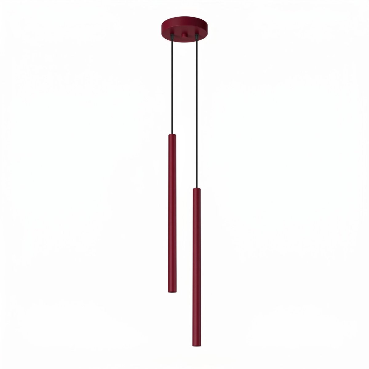 Sollux Lighting Hanglamp PASTELO - G9 - bordeaux - staal - 15x15x118cm