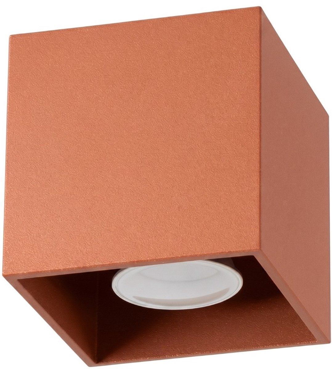 Sollux Lighting Plafondlamp Quad - GU10 - rode oker - aluminium - 10x10x10cm