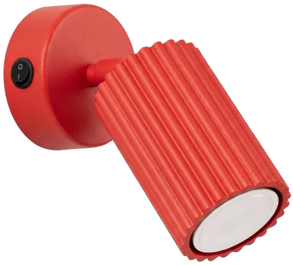 Sollux Lighting Wandlamp KARBON - GU10 - rood - aluminium - 8x16x16cm