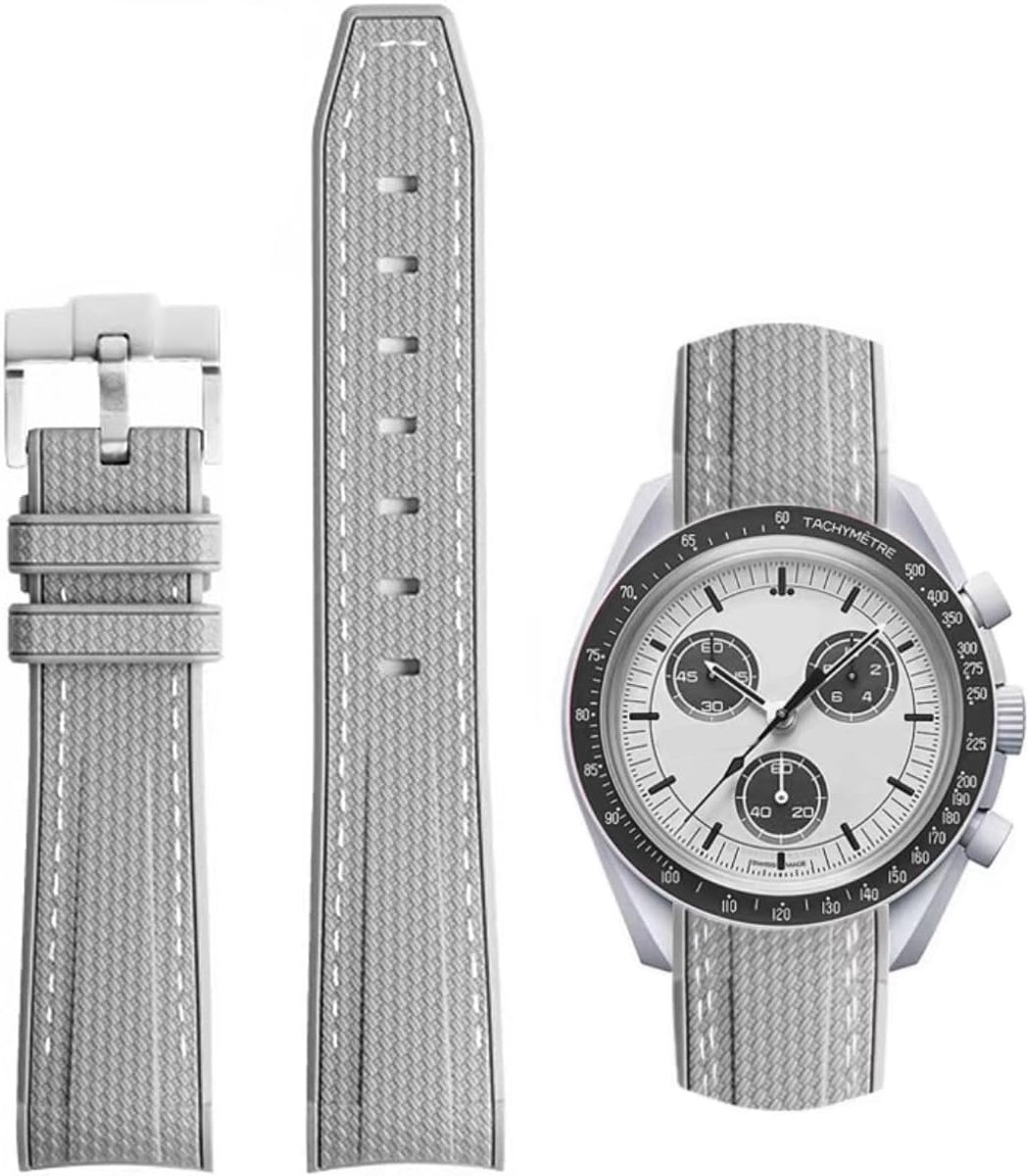 Watch Bands for Omega x Swatch Bracelet MoonSwatchRolex Watch 20mm Rubber Omega X Swatch Moonswatch Speedmaster - ShopVlot