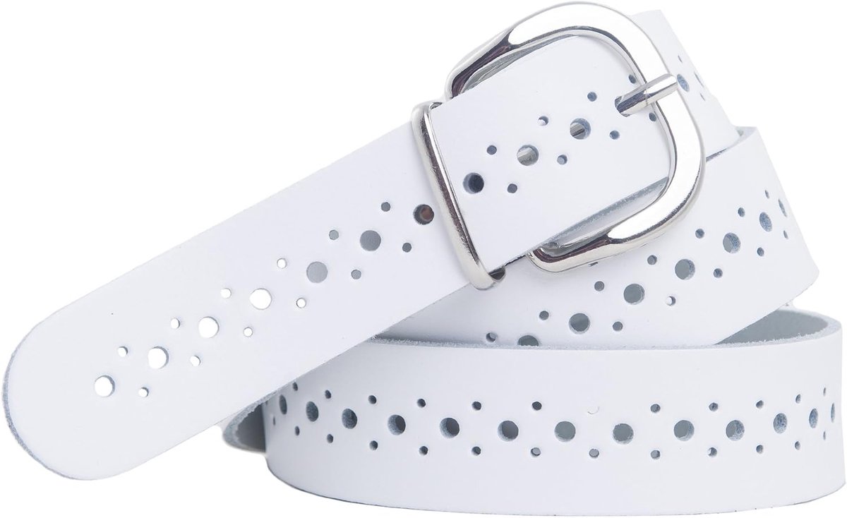 Shenky - belt - leather - with holes - 3 cm - ShopVlot