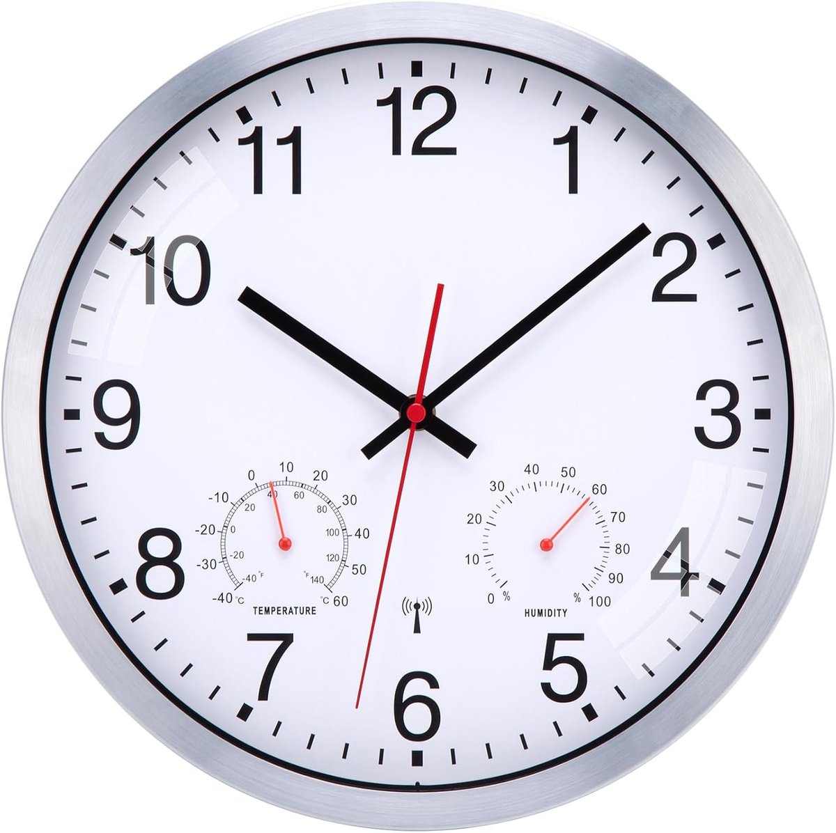 ACCSHINE 12 Inch Wireless Wall Clock, No Ticking, Noiseless, Battery Operated, Quartz, Easy to Read for Room, Home - ShopVlot