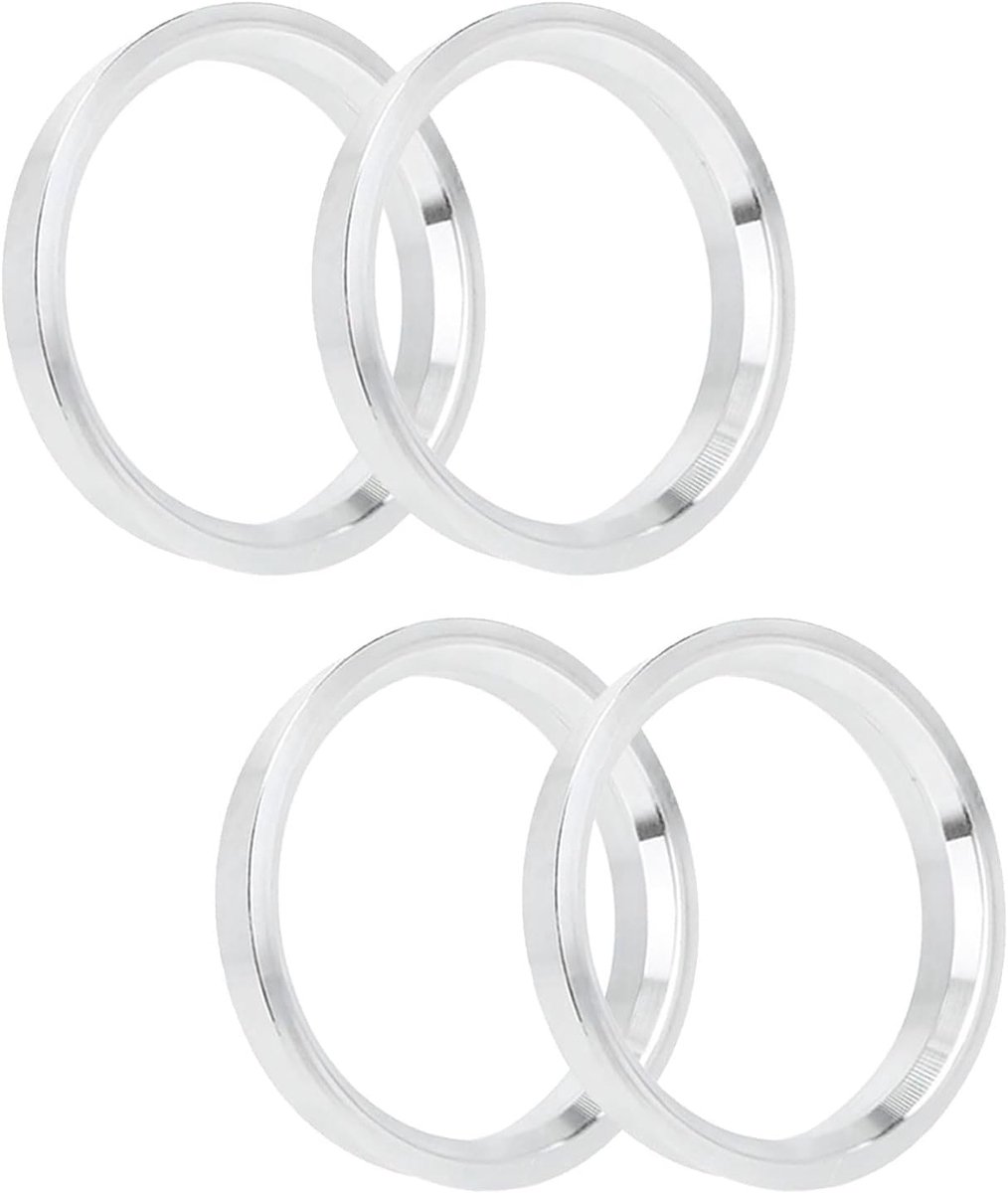 4 Pack Rim Centering Ring Car, Aluminum Alloy Car Wheel Hubs Centering Ring Wheel Drilling Spacers (66.6-57.1mm) - ShopVlot