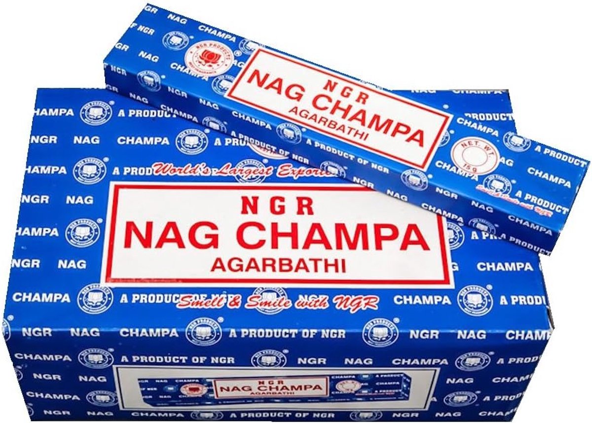 Pamai Pai® 180g NAG Champa incense sticks - Base price: 6,38€/100g - BLUE AGARBATHI 12 x 15g incense fragrance - ShopVlot