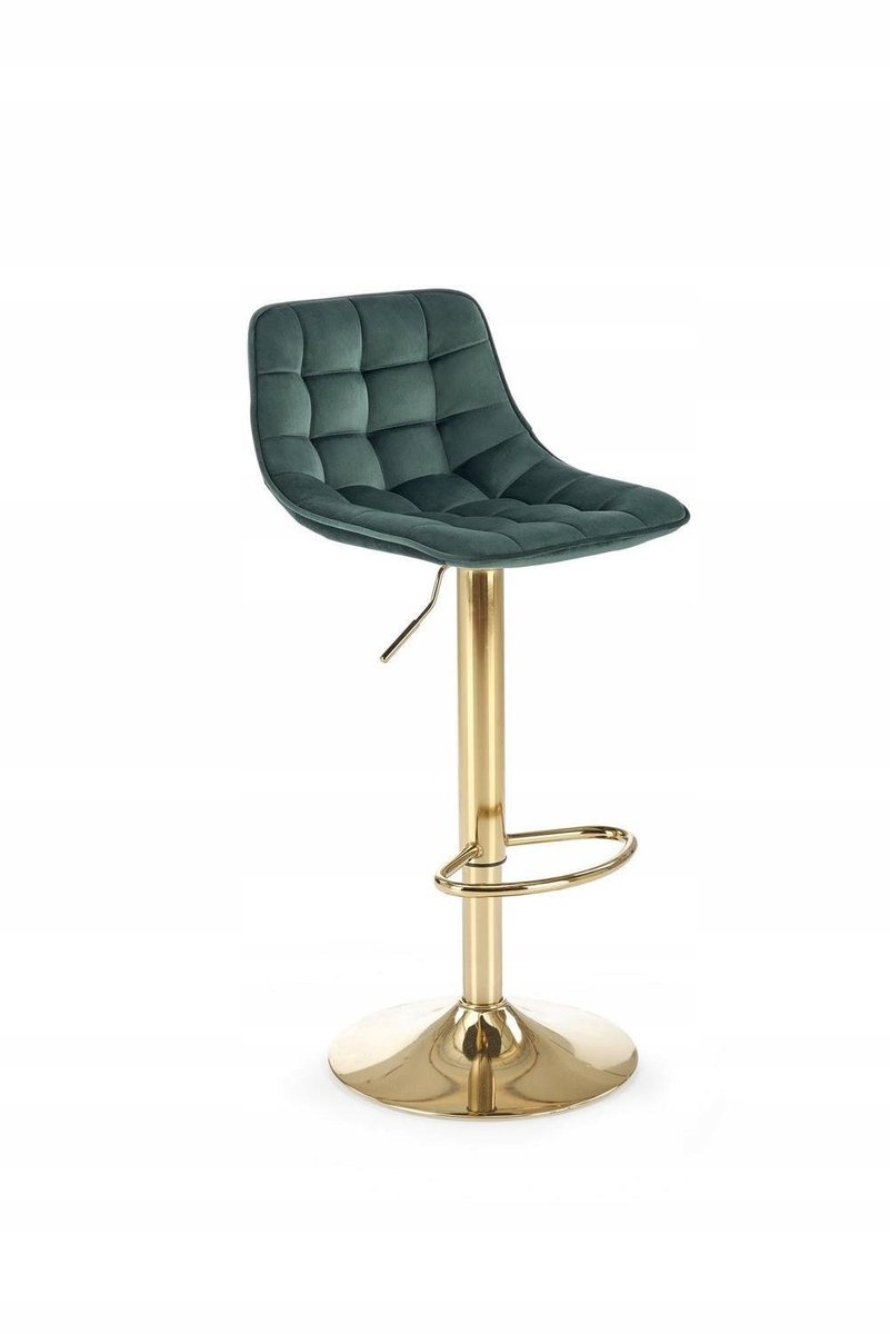 Verstelbare Barstoel Groen/Goud - Draaibaar & Comfortabel