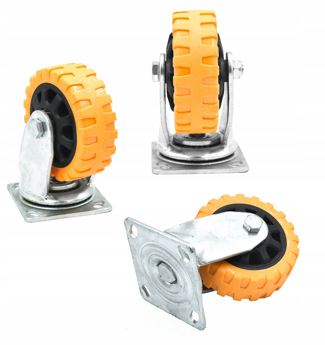 Zwenkbaar Wiel met Rem voor Platform - 125mm, 260kg