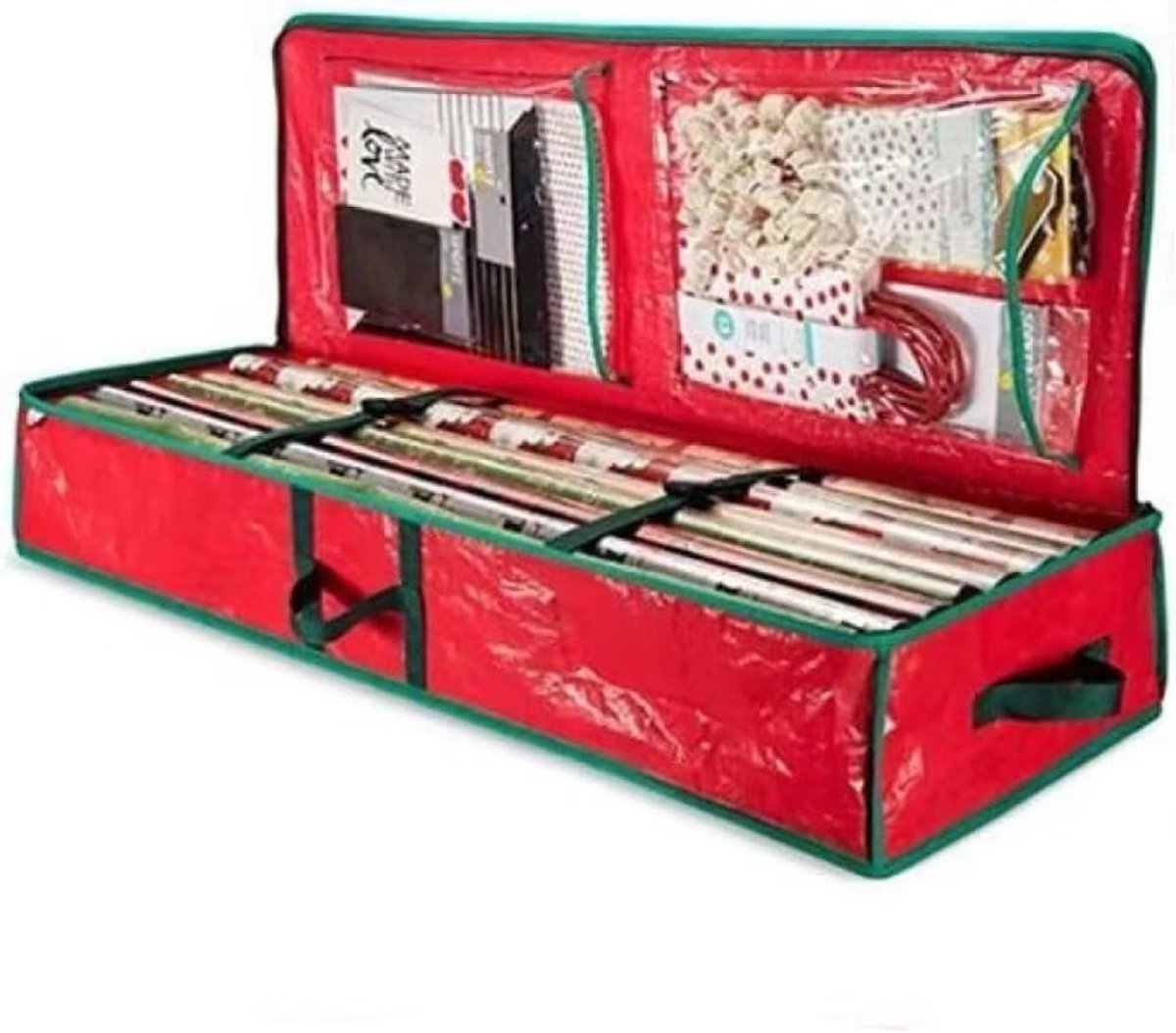 Oxford opbergtas voor cadeaupapier, cadeauorganizer, opslag voor cadeaupapier en cadeaulint, rood, 1 stuk (Lot de 1) - ShopVlot