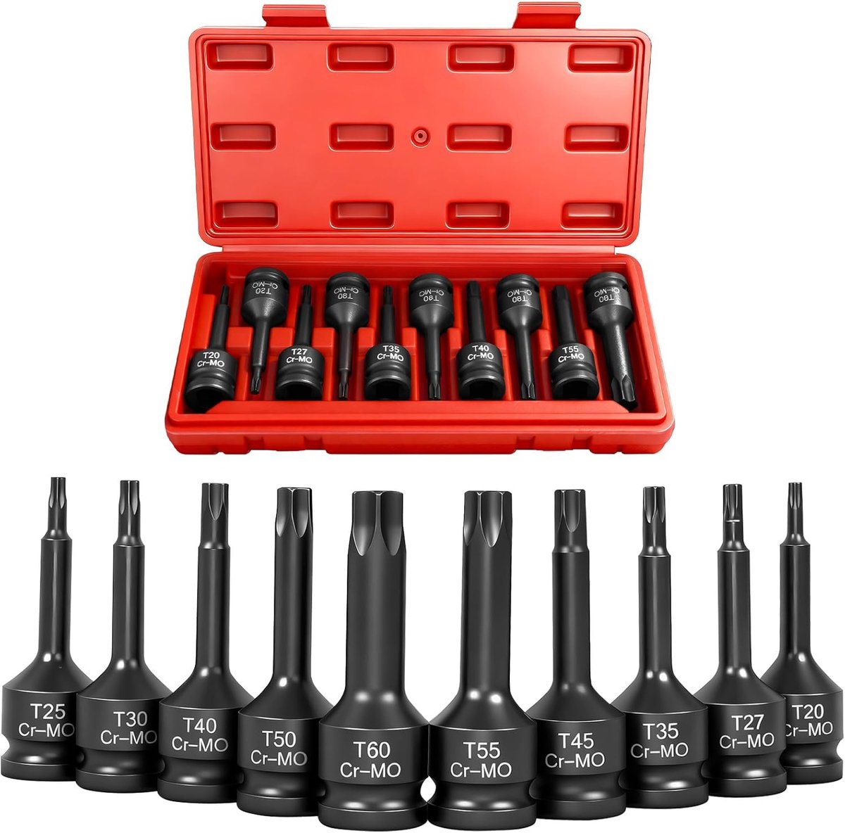 Torx spanner set 1/2 inch - chrome molybdeen - impact wrench set - geschikt voor professionals