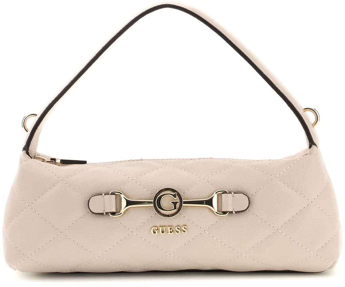 GUESS schoudertas Frances Mini Top Zip Crossbody Bag Bone crème