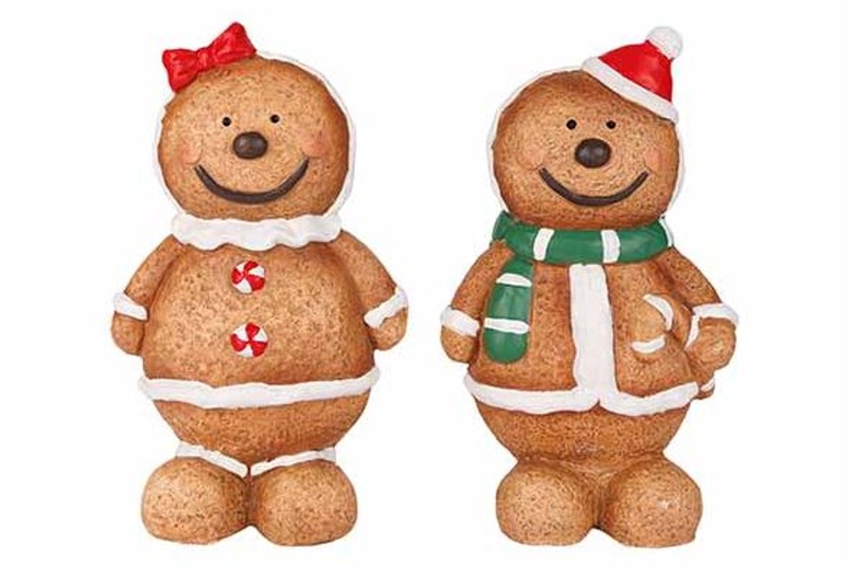 Figuur Cookie 2ass Bruin 11x7xh19cm Aar Dewerk