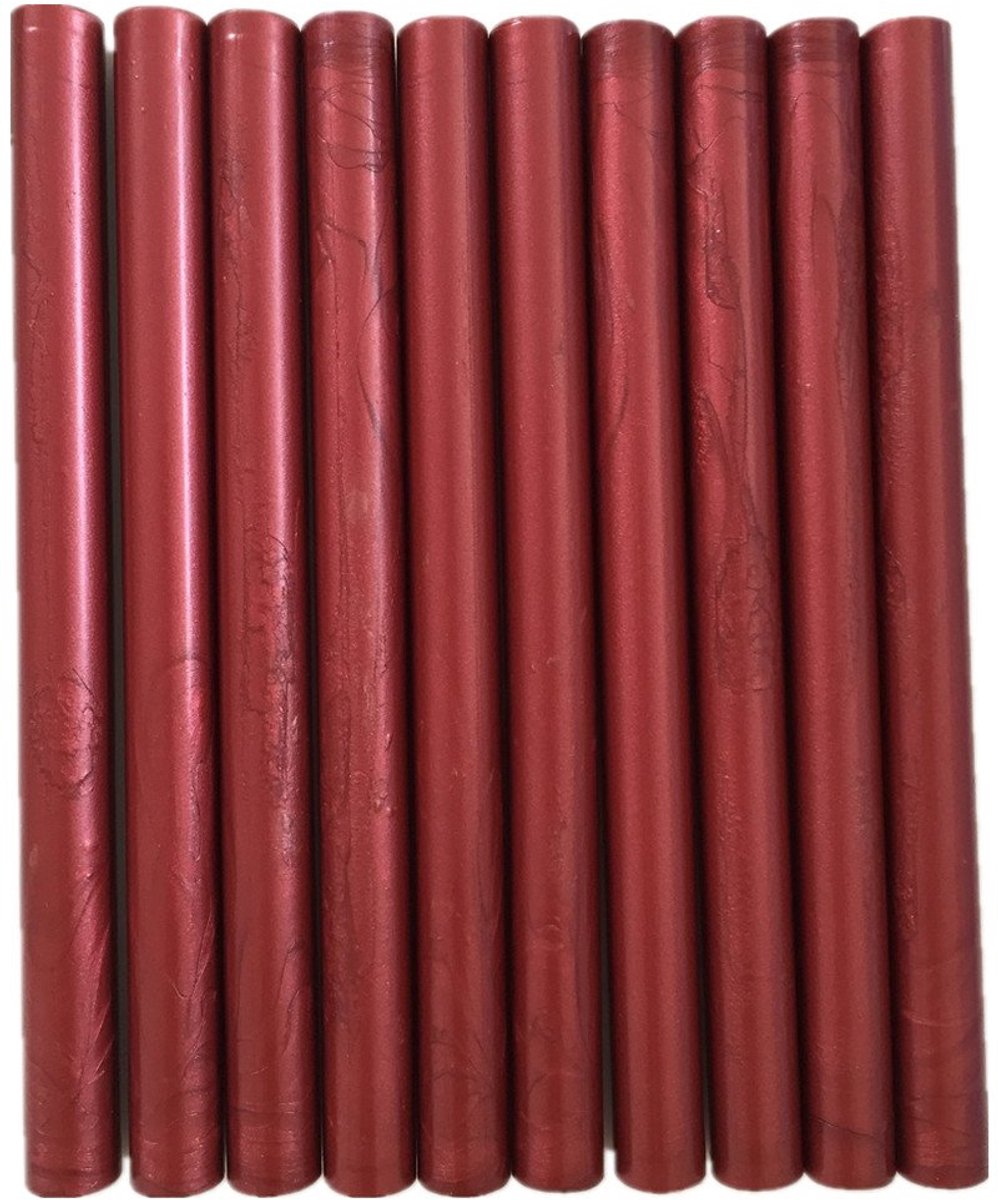 10 Stuks Vintage Lijmpistool Zegellak Wax Sticks Levert Een Verscheidenheid Aan Kleuren (Rode Wijn)
