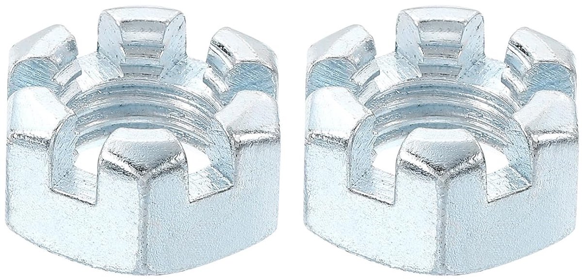 3/4-10 UNC zeskantmoer, graad 6,8 zeskantmoeren van verzinkt koolstofstaal, geschikt voor mechanische reparaties, zilver, 2 stuks