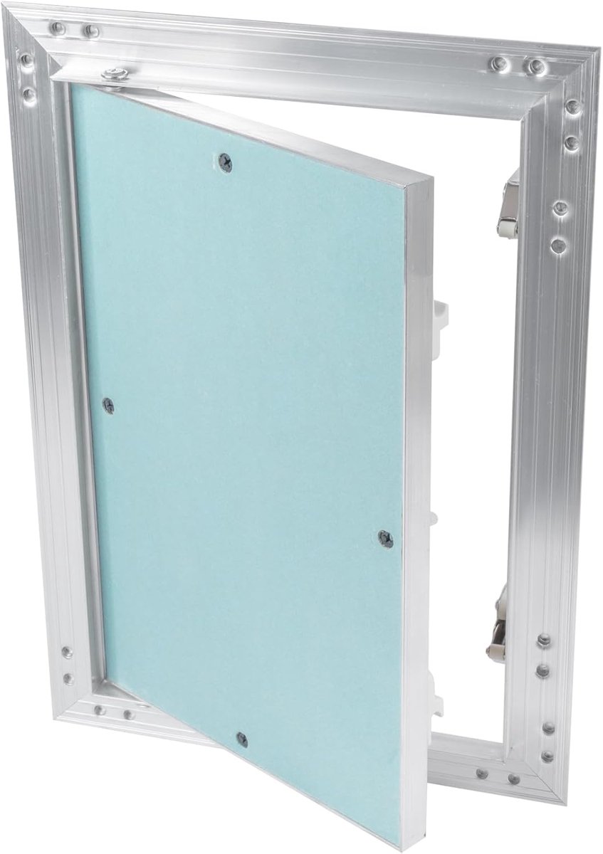 Systems Inspectieklep, gipsplaten 20 x 30 cm, met 1,25 cm waterdicht gipsplaat, wandplafond, push-click, aluminium rigips, inspectiedeur, binnensanitair, betegelbare onderhoudsklep, serviceklep