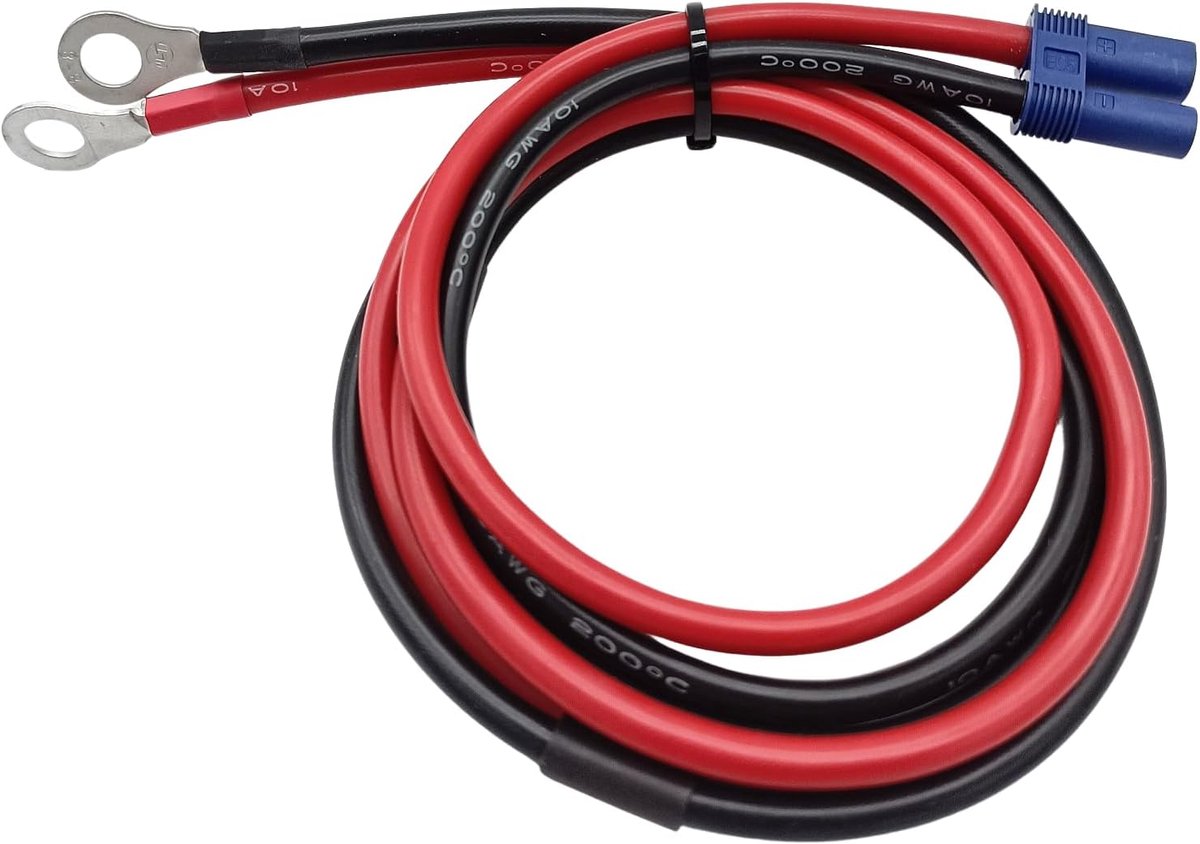 1 stuk EC5-bus naar O-ring terminal kabel met siliciumdraad 10 AWG 100 cm voor RC ESC oplader voeding