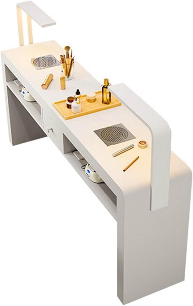 Manicure Tafel - Nagelstudio Bureau - Nagels Stylen - Ingebouwde Stofafscheider - N.v.t. - Transparant