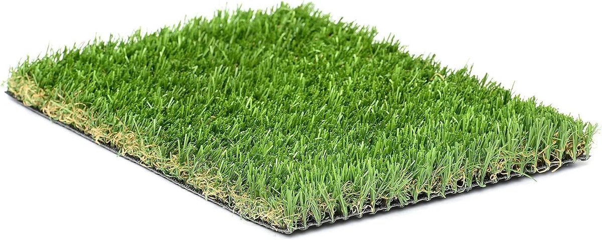 Kunstgras Kwaliteit - Siergras Gazon - Tuin Aankleden - Waterdoorlatend Latex - 35 mm vezelhoogte - Groen Bruin